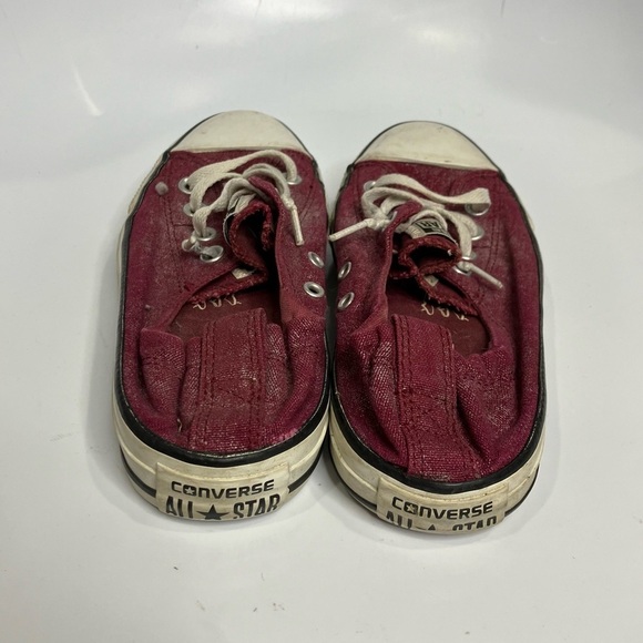 Converse sneakers with elastic back maroon with silver size 6 - Picture 4 of 7
